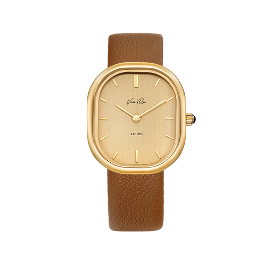 Louise-Gold/Vintage Gold (unisex) (Brown leather)