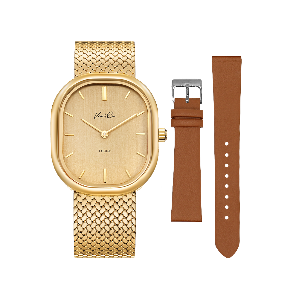 Ven&Qu Louise men's watch, gold and vintage gold with gold-toned metal band – additional photo 13