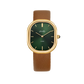 Louise-Gold/Vintage Green (unisex) (Brown leather)